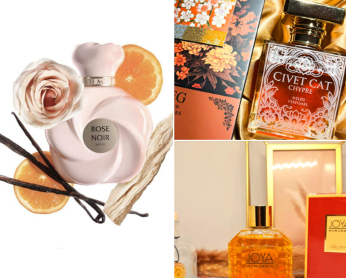 Luxurious Women's Perfumes cover photo collage