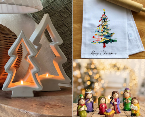 Festive Christmas Home Decorating and Entertaining cover photo collage
