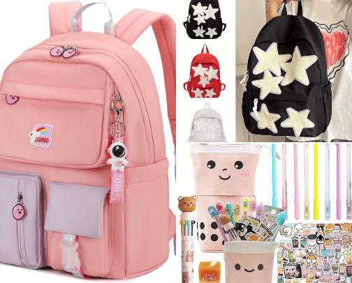 Back to school 📚✏️🚌📓 cover photo collage
