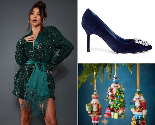 Elevated Femininity: A Holiday Capsule of Sparkle & Softness cover photo collage