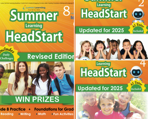 Read Free - Lumos Summer Learning HeadStart, Grade 2 to 3: Fun Activities, Math, Reading, Vocabulary, Writing and Language Practice: Standards-aligned Summer ... (Summer Learning HeadStart by Lumos Learning) Companions cover photo collage