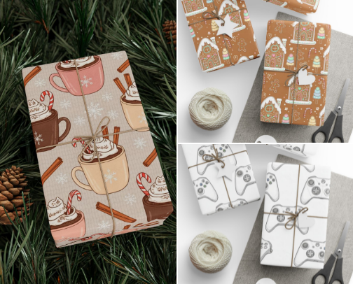 Christmas Wrapping Paper cover photo collage