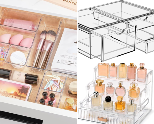 The Best Organizing Products for Your Makeup Vanity cover photo collage