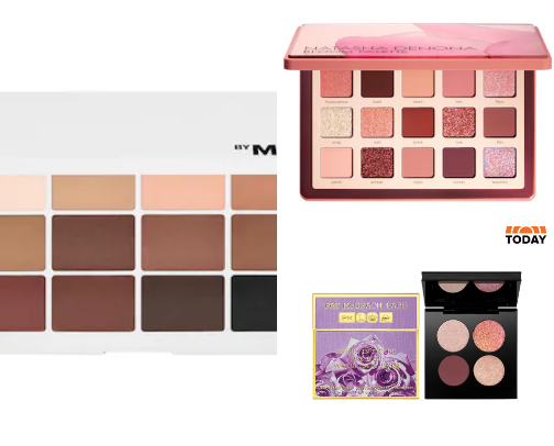 Eyeshadow pallets I recommend as a professional mua cover photo collage