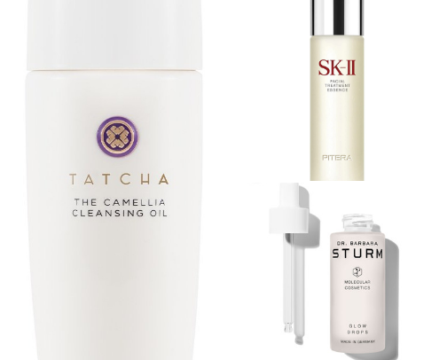 🤖 AI's Luxury Glowy Skincare Routine cover photo collage