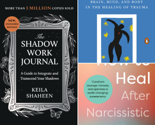 Self-help/self-work books cover photo collage