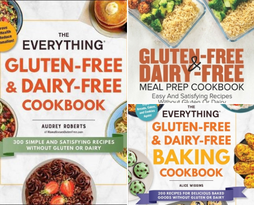 Cookbooks for Dairy Free, Gluten Free and Anti Inflammatory Diets! cover photo collage