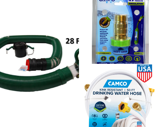 Travel trailer/camping must haves & essentials! cover photo collage