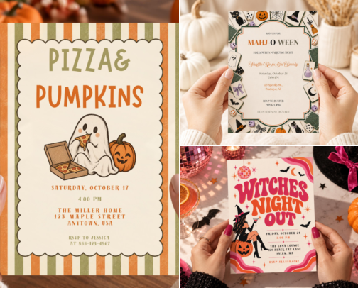Halloween Party Invitations for Every Vibe cover photo collage