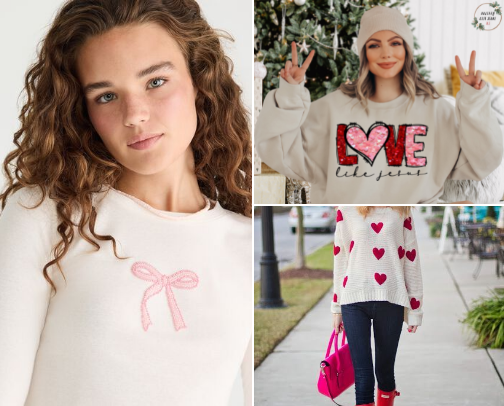 Perfect for Valentine’s Day events, school, casual outings, or lounging at home cover photo collage