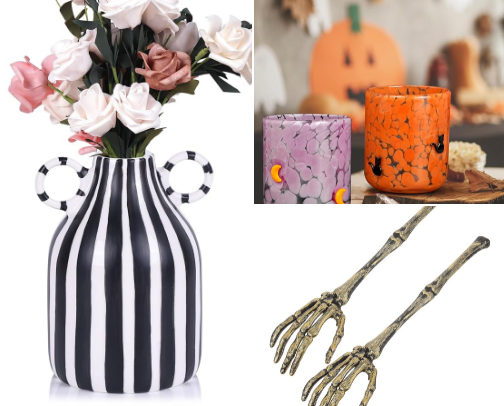 20 Budget-Friendly Anthro Dupes For Your Halloween Hosting cover photo collage