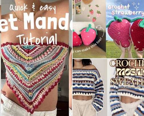 crochet patterns from my everything i want to crochet video! cover photo collage