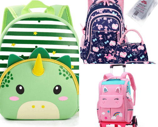 Children's school bag (women) cover photo collage