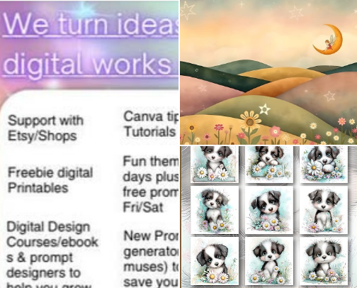 My go-to FB Digital Scrapping Sites cover photo collage