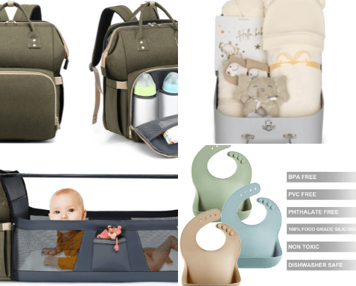 Babyshower Ideas and gifts cover photo collage
