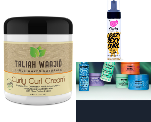 My favorite curly hair products cover photo collage