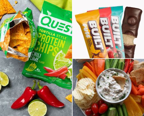 High Protein Snacks for the high goal Gains cover photo collage