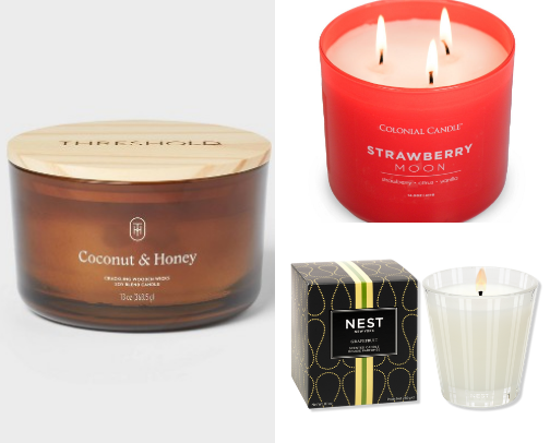 Candles for every season that will have your home smelling luxurious & spa like. cover photo collage