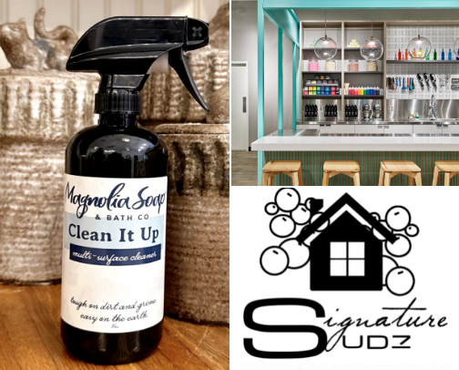 Bougie cleaning products cover photo collage