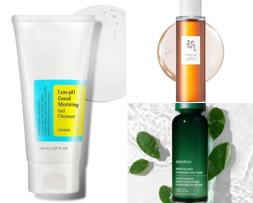 K Beauty Morning Glow Routine cover photo collage