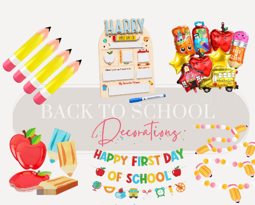 Back To School Decorations cover photo collage