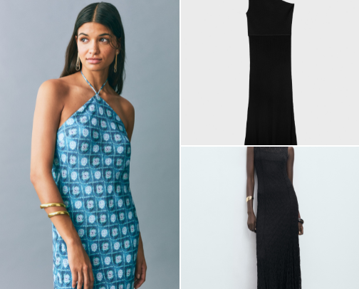 Mango designer dresses and clothing cover photo collage
