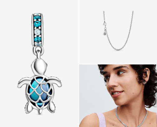 pandora necklaces, chain and pendants for necklaces🌸 cover photo collage
