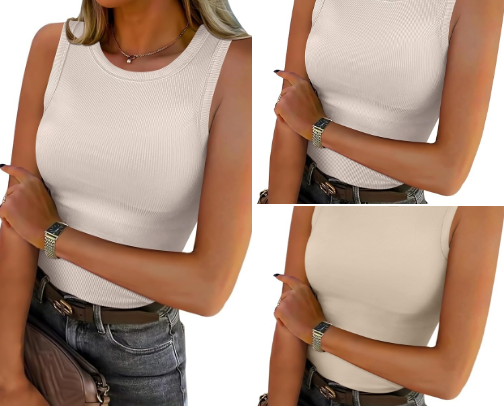 High Neck Ribbed Tanks That Are Worth the Hype cover photo collage
