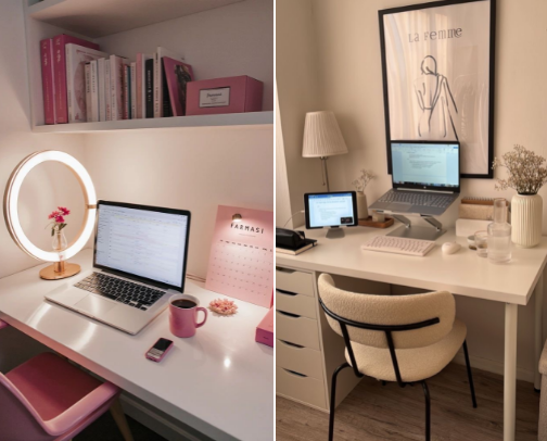 Minimal Aesthetic Desk Setup for Productivity cover photo collage