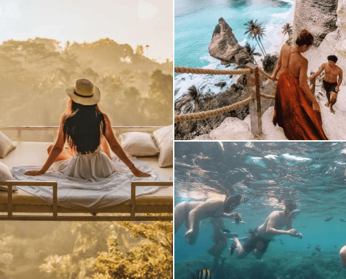 Recommended vacation spot 🏞 cover photo collage