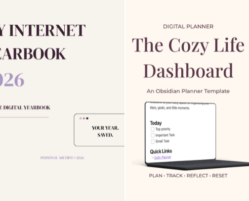 Cozy Digital Finds for Planning & Memories cover photo collage