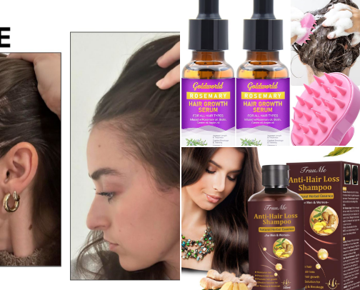 Hair care and hair grow cover photo collage