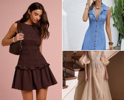 Vestidos tendencias cover photo collage