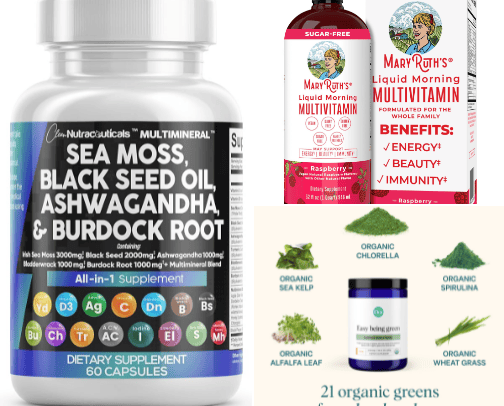 Minerals and Vitamins cover photo collage
