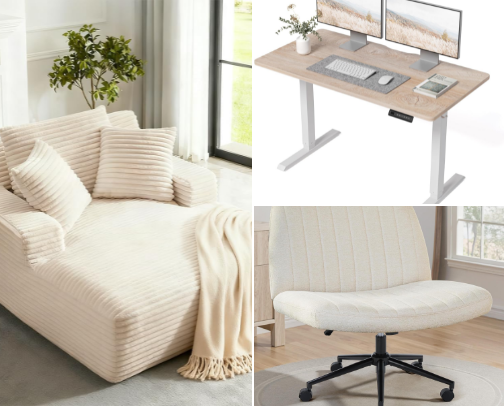 Cozy Home Office Setup Ideas for Women | Calm & Aesthetic Workspace cover photo collage