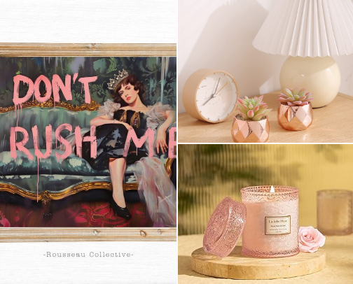 Elegant & Feminine Interiors cover photo collage