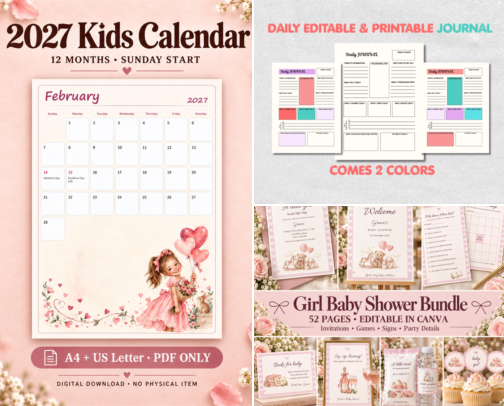 Calendars, Journals & Invitations cover photo collage