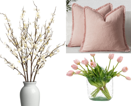 Spring Decor that has me swooning cover photo collage