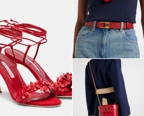 The Red and Pink Fashion Edit cover photo collage