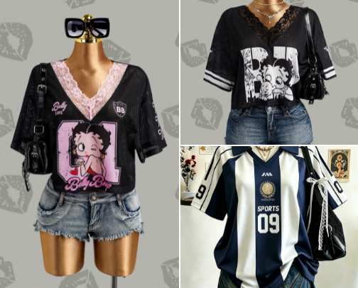 Aesthetic Tees & Y2K Top cover photo collage
