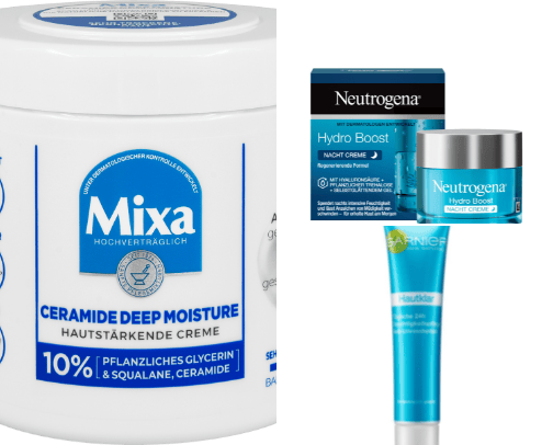 Products for combination skin cover photo collage