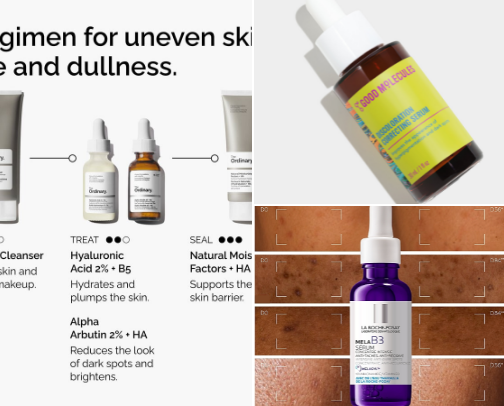 Best Skincare for Dark Spots & Hyperpigmentation (Brightening & Even Skin Tone) cover photo collage