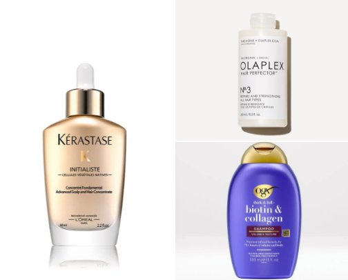 Hair growth products cover photo collage