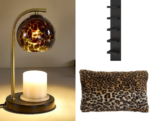 Cheetah bedroom decor favs- cool and cozy vibes🐆🖤 cover photo collage