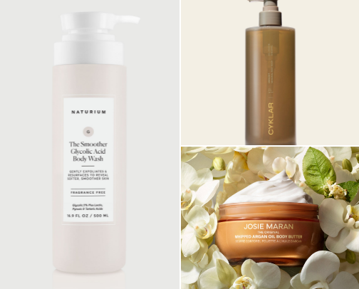 Glowing skin body care 🧴 cover photo collage