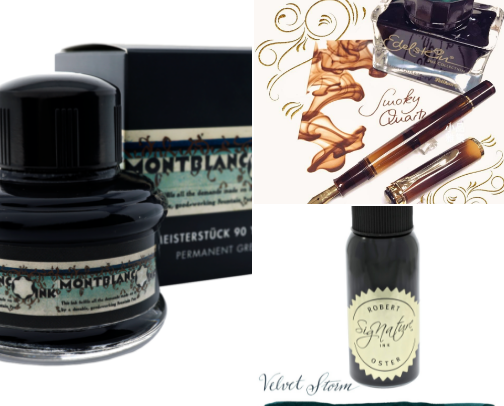 My fountain pen ink collection cover photo collage