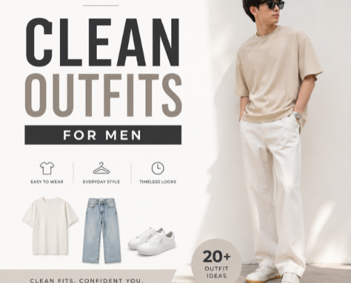 Clean Outfits for Men cover photo collage