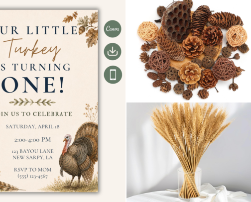 🦃 Our Little Turkey Hunting Birthday Party Finds cover photo collage