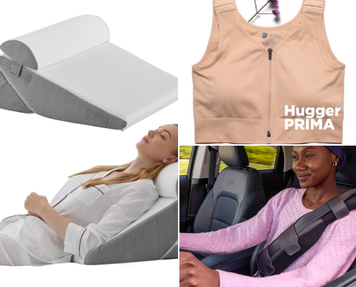 Essential items for recovery--my mastectomy must haves✨️ cover photo collage