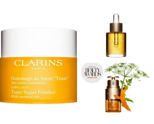 Clarins care 🤍 cover photo collage